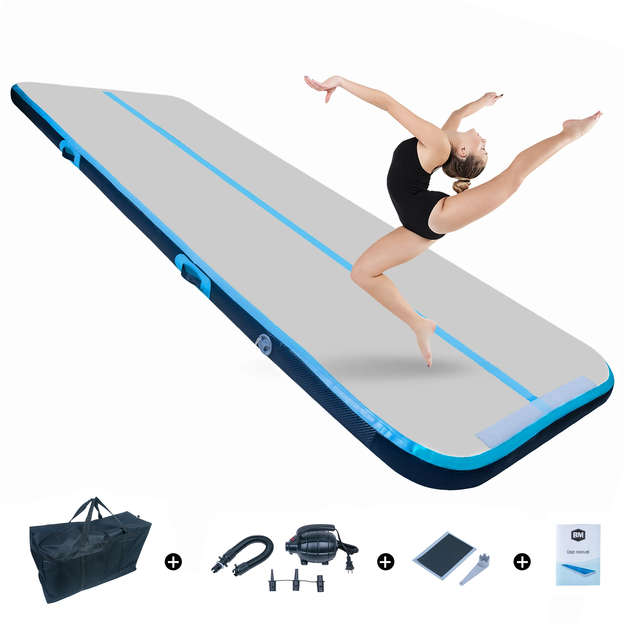 

10 Mm Beautiful Wide Inflatable Airtrack Tumbling Gym Mat Air Track For Gymnastics 1