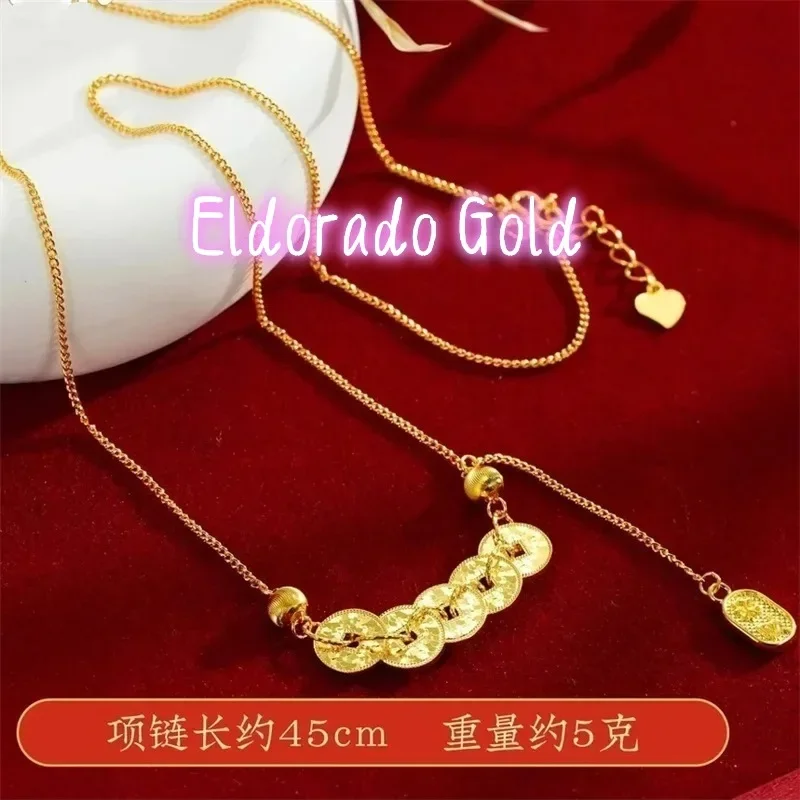 

Eldorado Gold Eldorado 2025 20252025 New AU750 18K Snake Year Luxury Ice - Cube Shaped Five - Emperor Coins Pendant Necklace F
