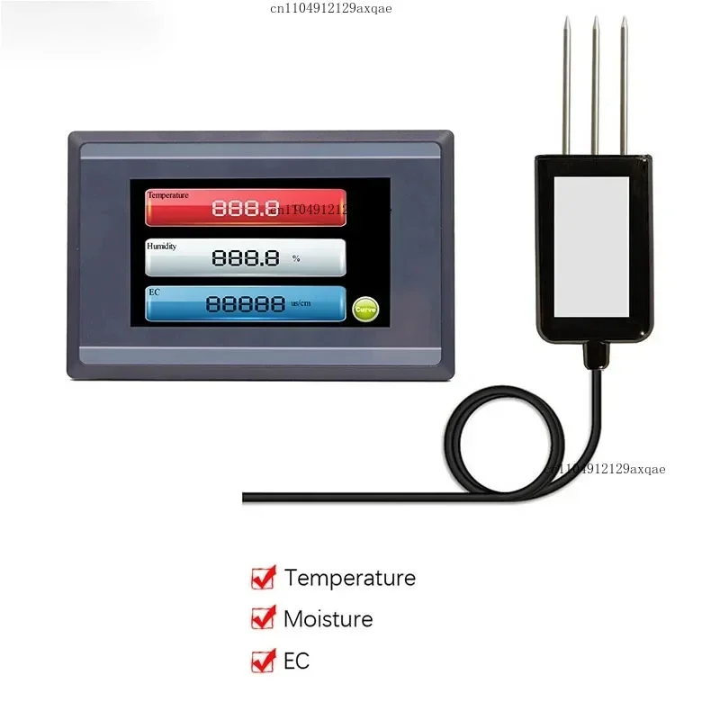 Soil EC PH NPK Sensor Screen Detector To Measure and Record