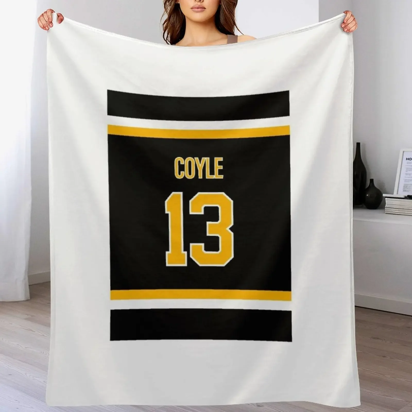 Charlie Coyle Jersey Throw Blanket Decorative Sofas Bed covers Vintage Blankets