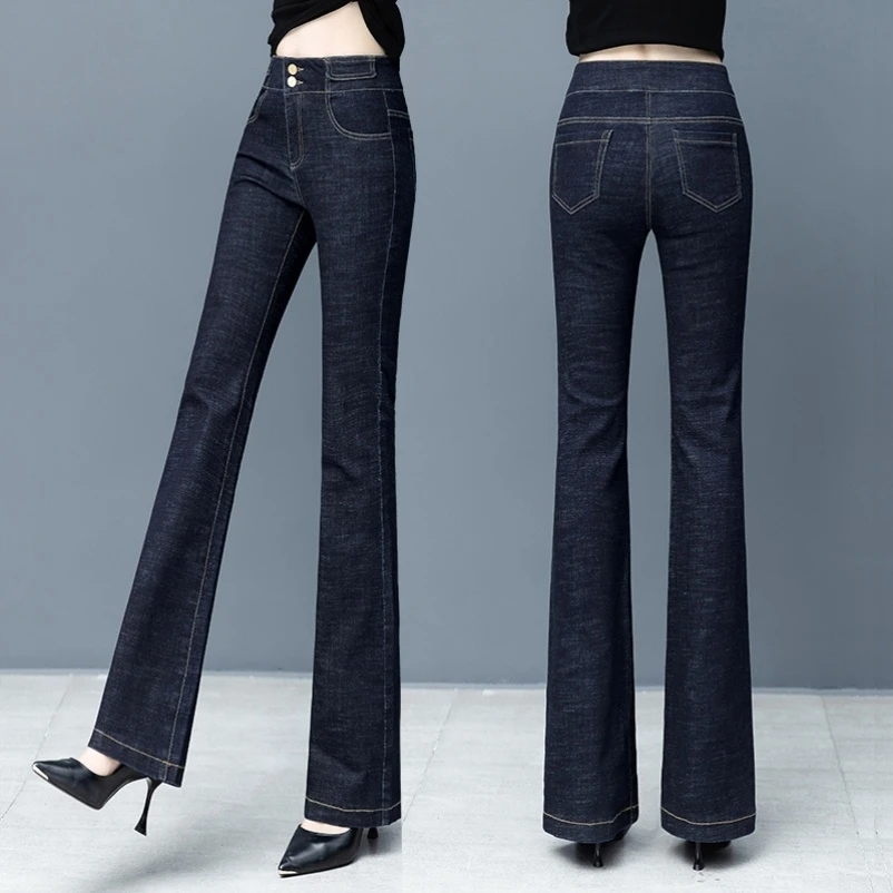 

Длинные джинсы для похудения с высокой талией, женские модные прямые джинсовые капри, весенне-осенние новые брюки высокого класса