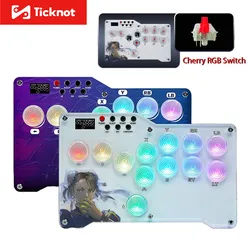 Flatbox Hitbox Arcade Joystick Fight Stick For PS4/PS3 With Turbo&Capture Function Street Fighter Game Controller For PC/NS