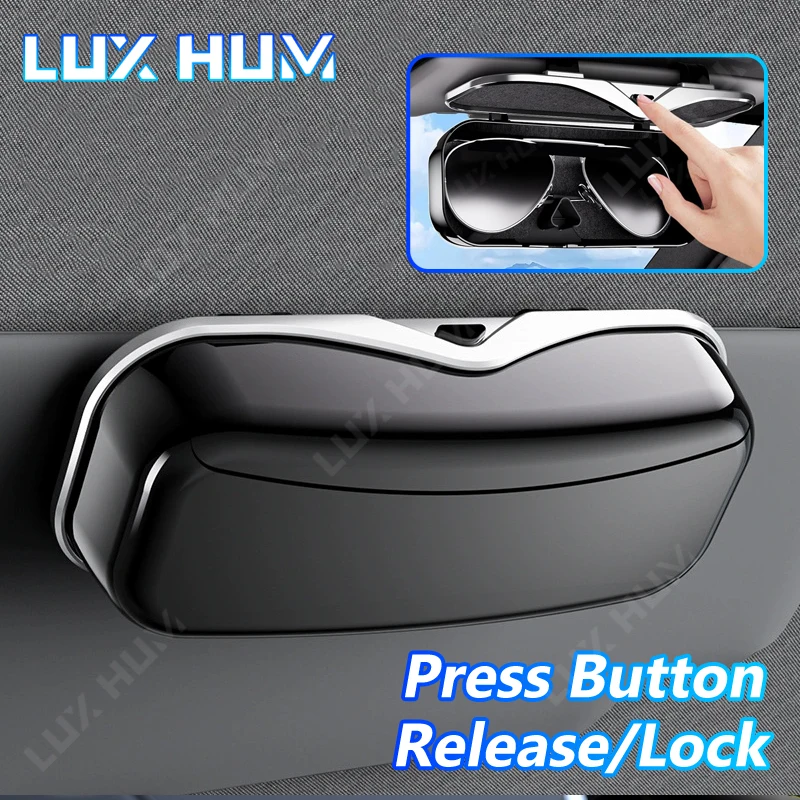 Auto Sonnenblende Brillenetui Anti-Scratch Auto Sonnenbrillenhalter Brillenaufbewahrung Hartbox Universal für Limousine SUV MPV LKW