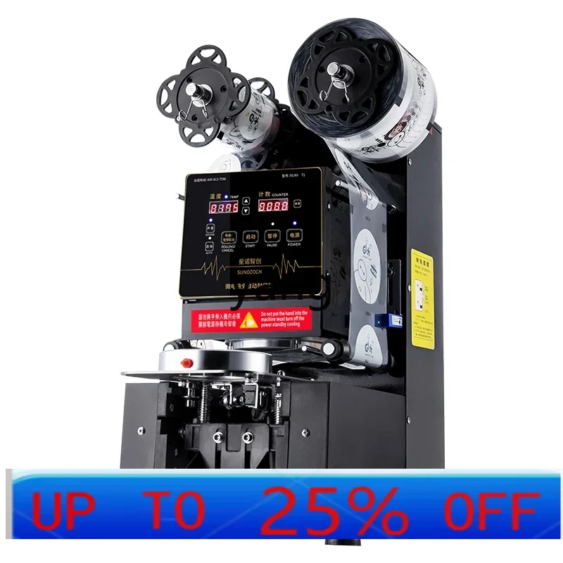 

X C automatic sealing breakfast shop soy milk paper cup hot and cold beverage cup sealing film machine