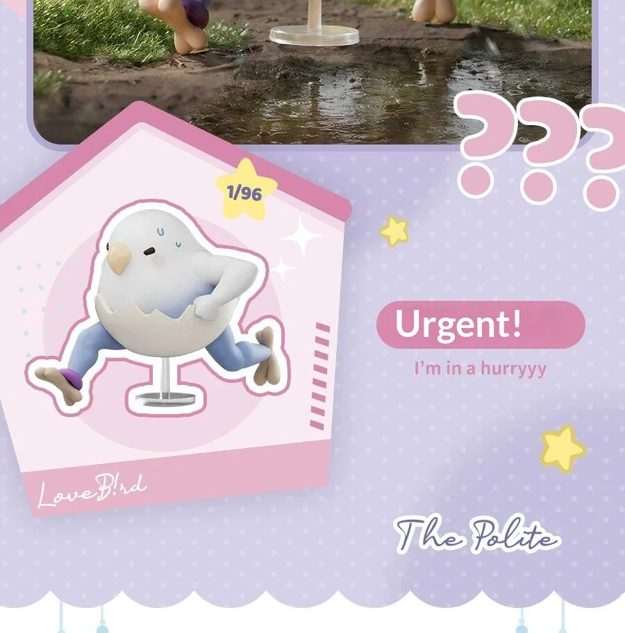 Original Neue Lovebird First Bird Or Egg Serie Blind Box Niedliche Abstrakte Mini-Figur Desktop-Ornament Sammlerstück Puppe Geschenk Spielzeug – Detail 14