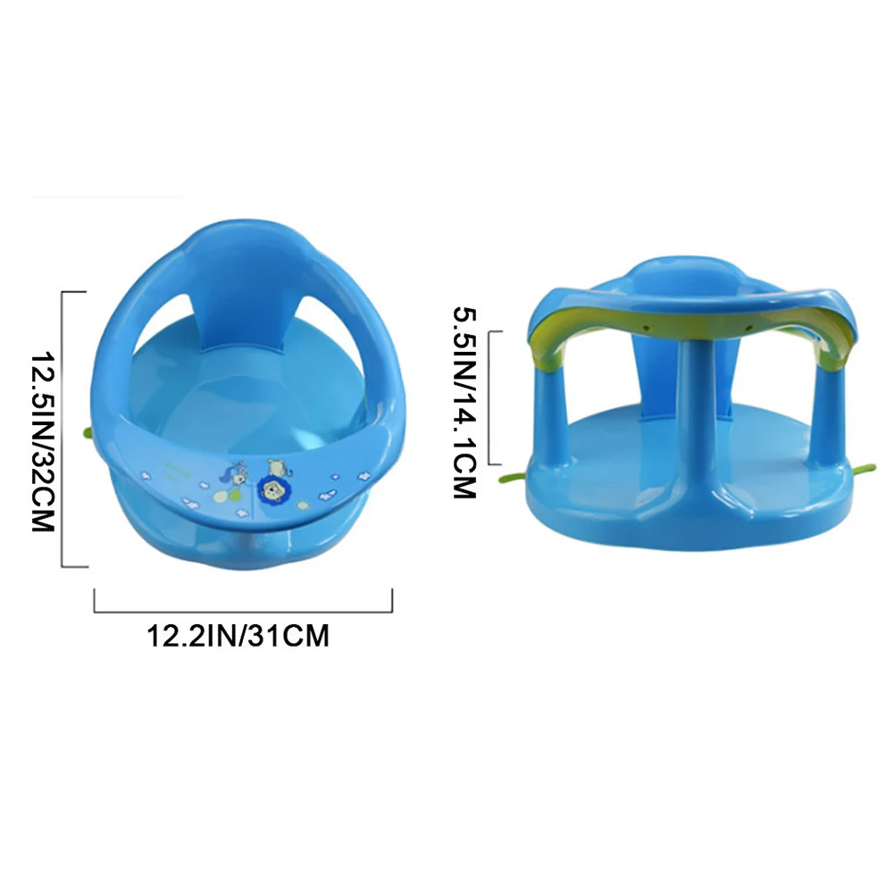 Baby Bath Chair with Suction Cups Low Temperature Resistance Safe Material Tool Suitable for Newborn Boy Shower Tub