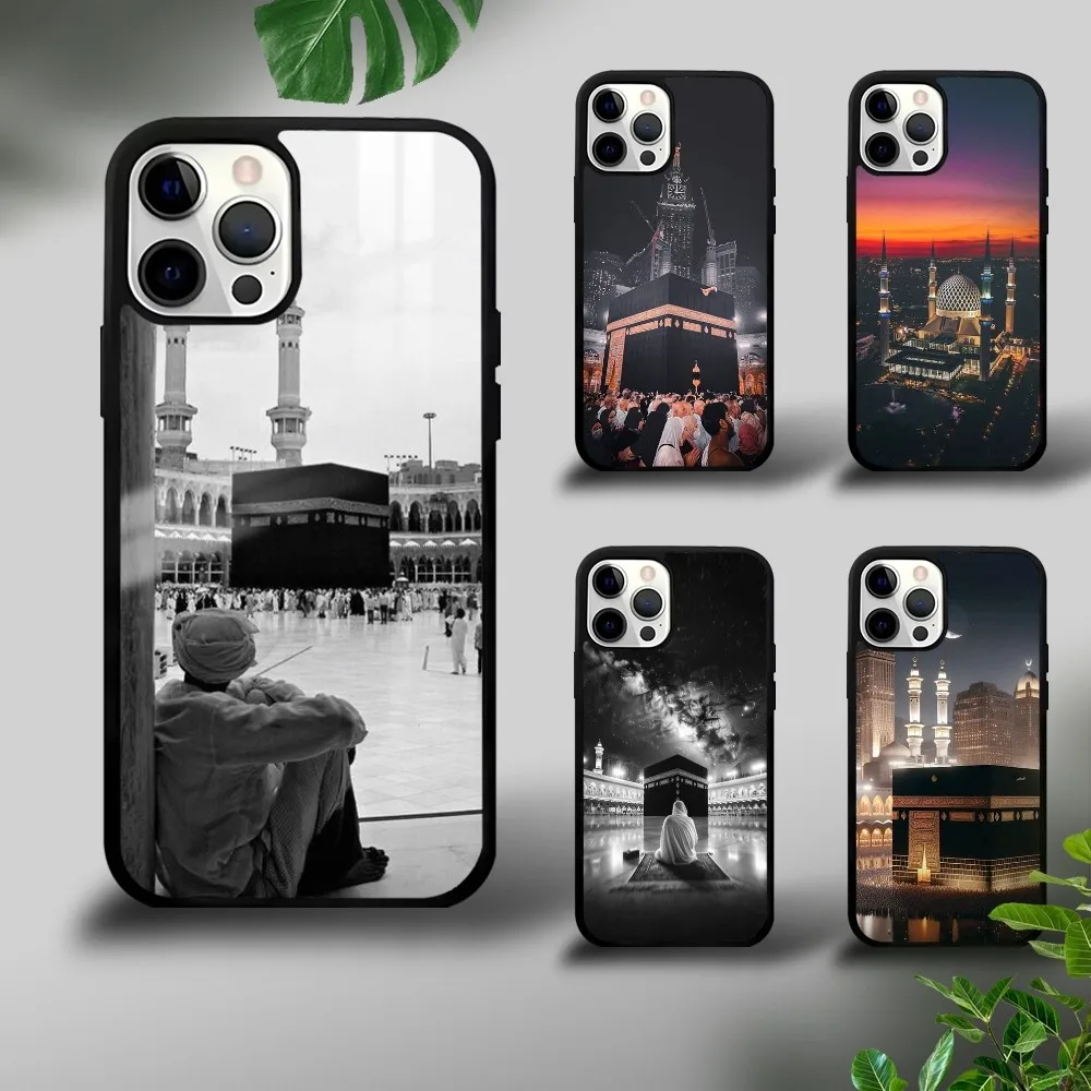 

Mecca at night Phone Case For iPhone 16 15 14 13 12 11 Pro Xs Max Mini Plus Celulares Hard Funda