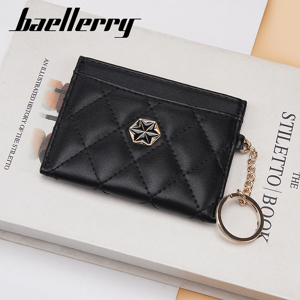 

Baellerry Women Wallets New Short Card Bag Slim Female Wallet Small Simple ID Card Holder PU Leather Brand Women's Purses