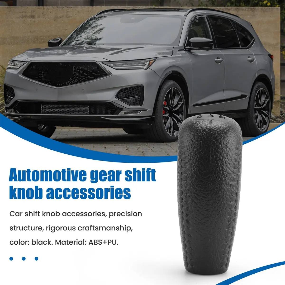 Compatible Car Leather Speed Gear Shift Knob for 94-01 54102-ST7-003ZA Balck
