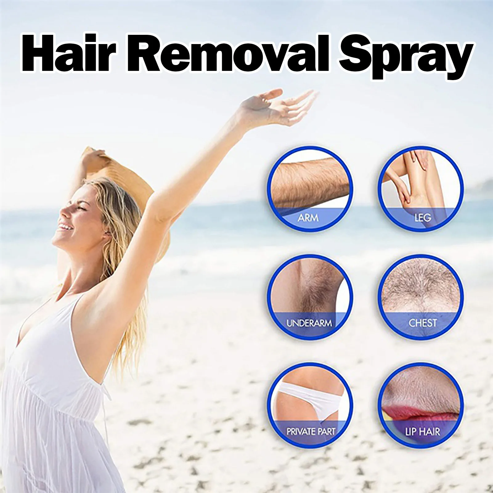 Hair Removal Spray Stop Hair Growth Armpit Legs Arm Beard Painless Depilatory Nourishing Repairing Smoothing Body Care Men Women
