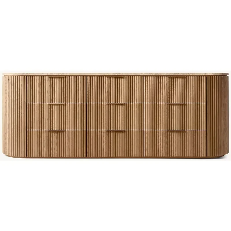 Modern High Quality Wooden Cabinet with Marble Top Handcrafted Classic Interior Furniture for Tableware Storage Display