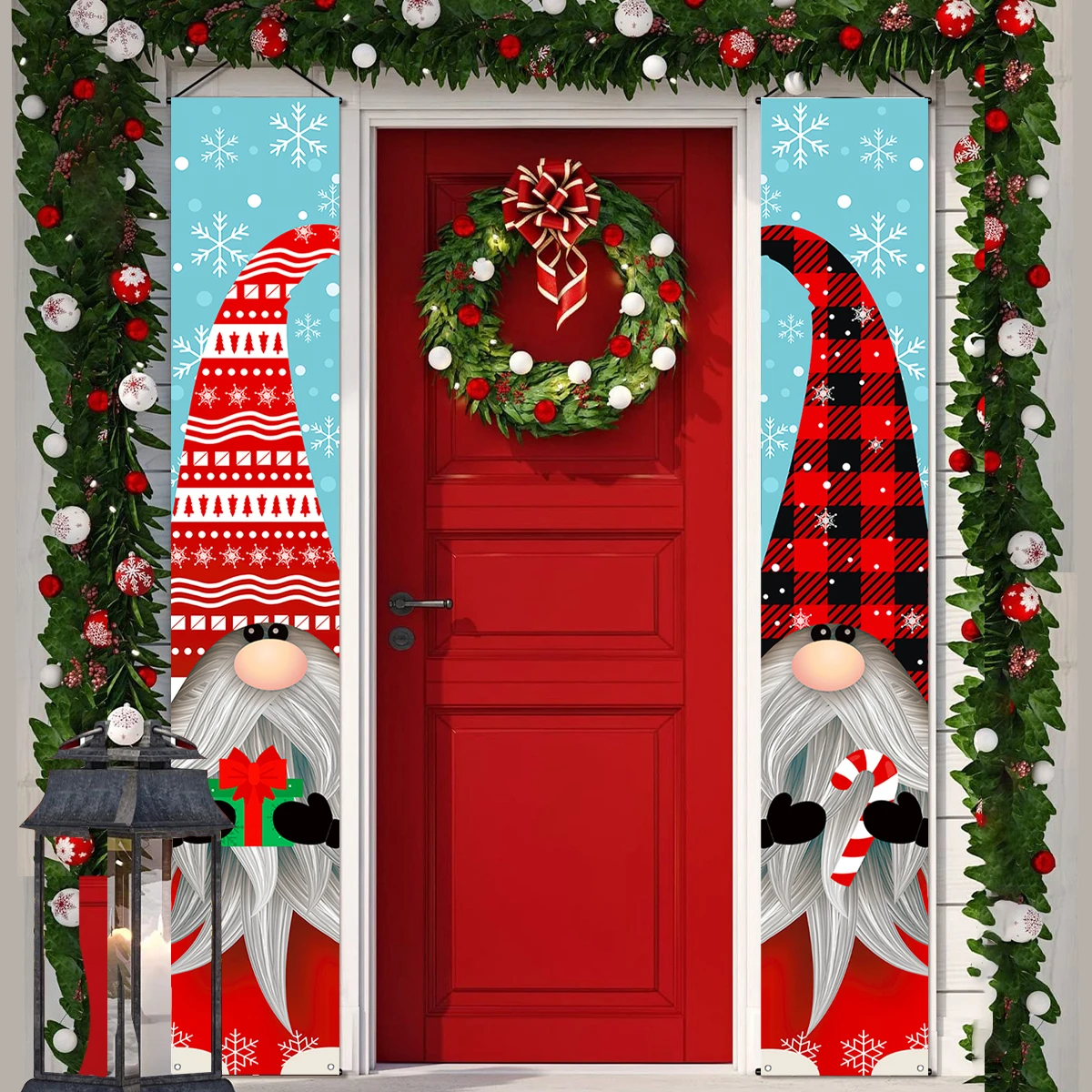 Christmas Door Couplet Merry Christmas Decoration for Home 2024 Xmas Porch Banner Set Ornament Navidad Natal New Year Gifts 2025