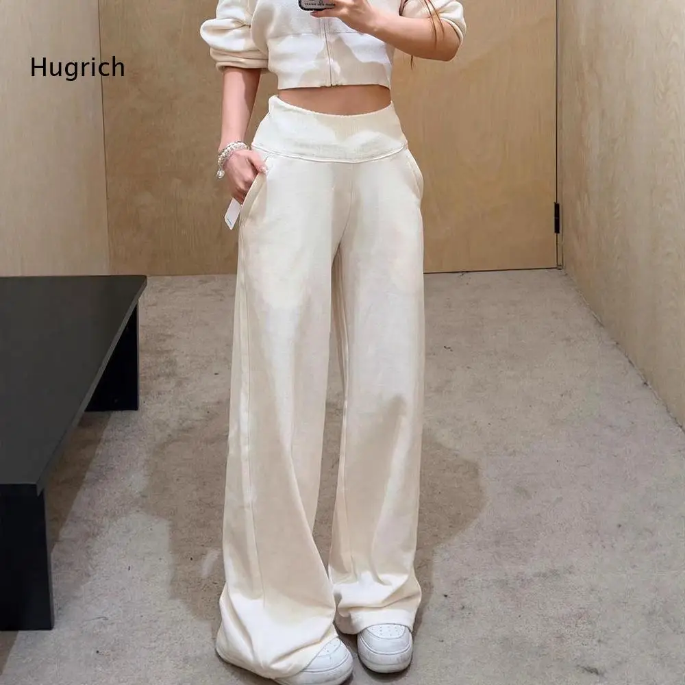 Women Stylish High Rise Trousers Featuring Clean Lines And Full Length Cut Breathable Fabric For Office Or Weekend
