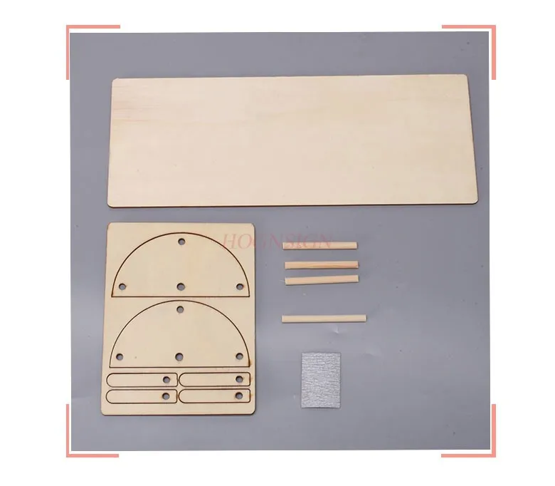 Student wissenschaftliches Experiment Holz Kuh Fluss Pferd Lehrmittel manuelle DIY Technologie Produktion Erfindung Material Hebel