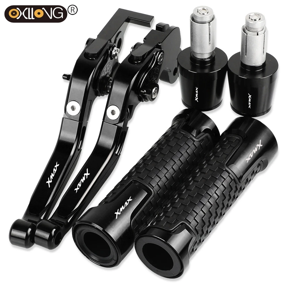 X MAX Motorcycle Access For YAMAHA XMAX X-MAX 125 200 250 400 all years Adjustable Brake Clutch Levers Handlebar Hand Grips ends