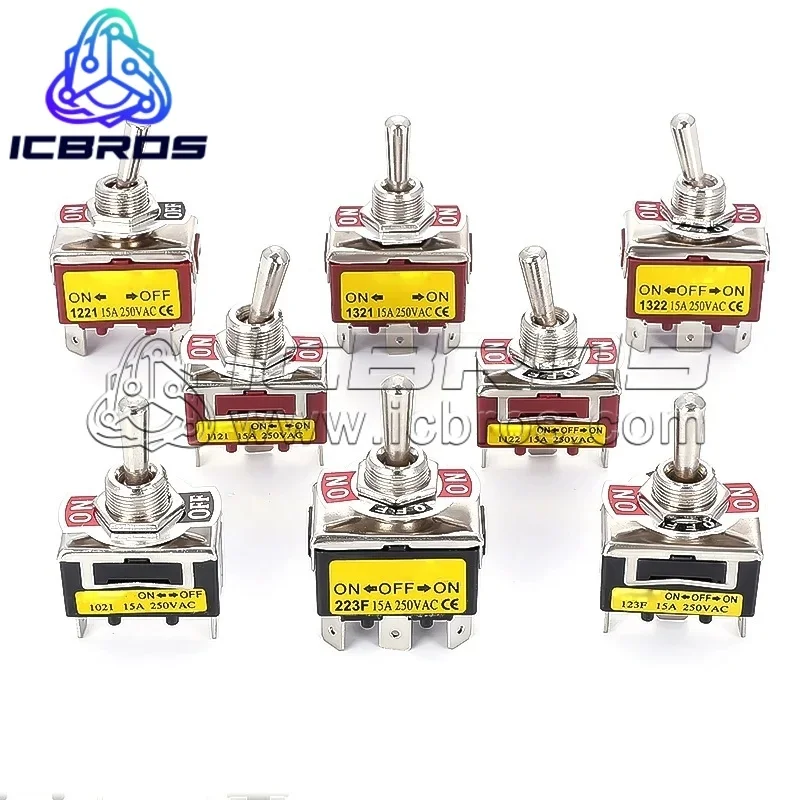 E-TEN E-TEN223F E-TEN1221 1122 1021 123F 1121 1321 E-TEN1322 Twist Button Toggle Switch Rocker Arm Welding Toggle 6p 2 3Gear