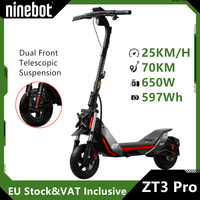 EU Stock Ninebot by Segway ZT3 Pro E Electric Scooter 650W Motor 1600W Max Power 25km/h Speed 70KM Range Original Kickscooter