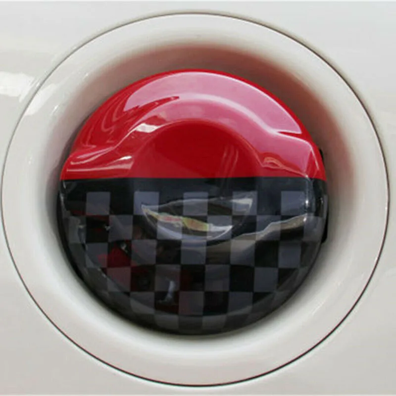 ABS Fuel Tank Filler Protection Cover Gas Cap Cover Trim Decor For Mini Cooper F55 F56 F57 2.0T Accessories Red+Black