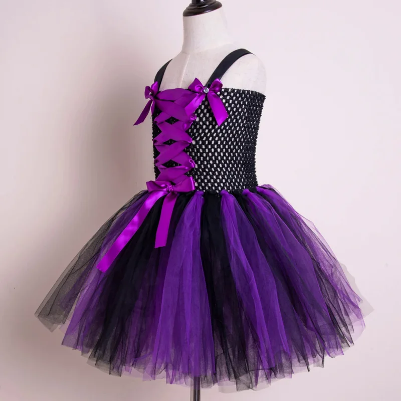 Halloween Heks Jurk Voor Meisjes Enge Boze Koningin Kostuums Maskerade Jurken Carnaval Vermomming Kleding Elegant Prinses Gewaad