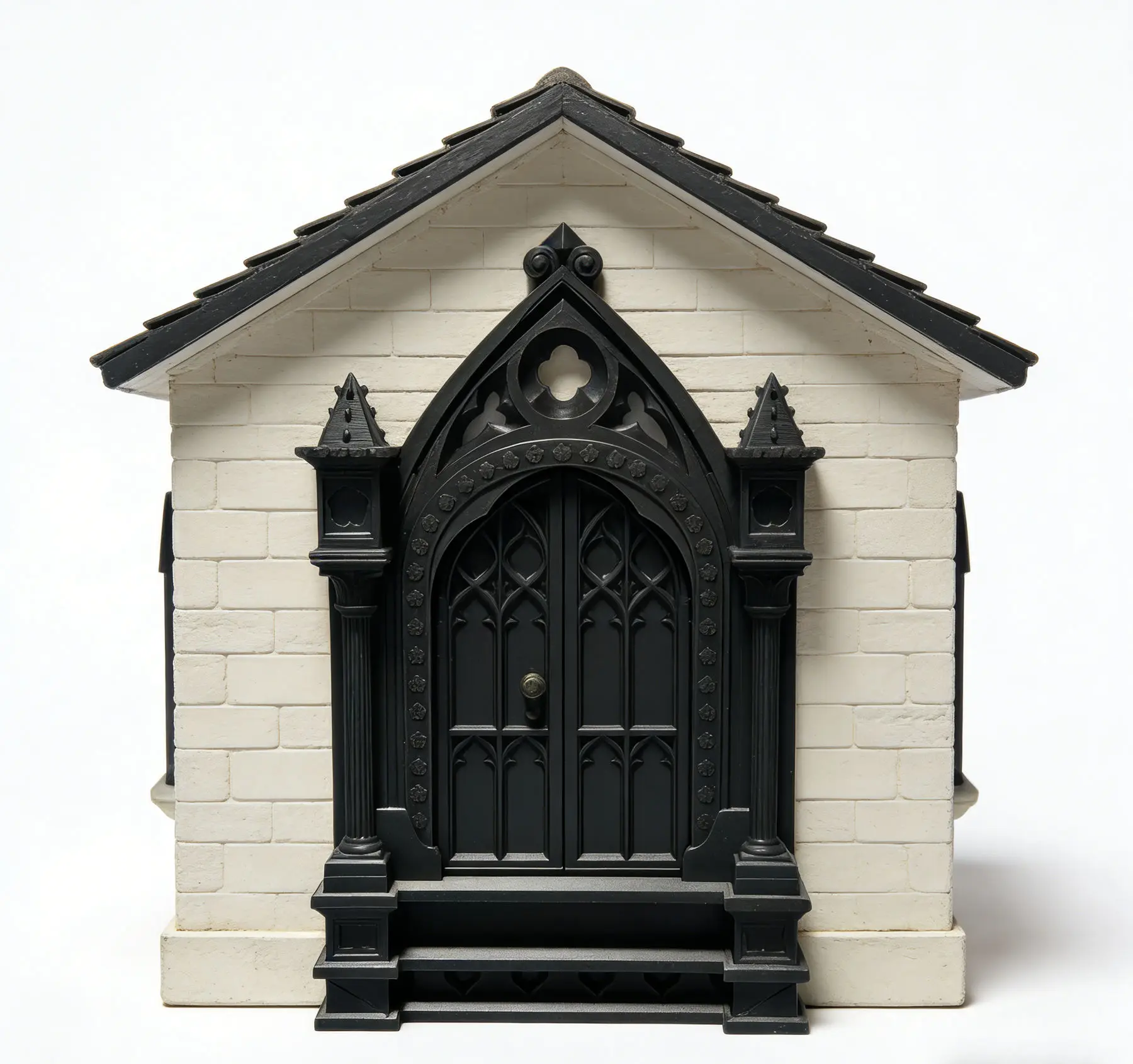 

1:12 Scale Gothic Arch Door Backdrop, Dark Aesthetic Dollhouse Accessory, Handmade European Style Decor for Diorama & Scene Prop