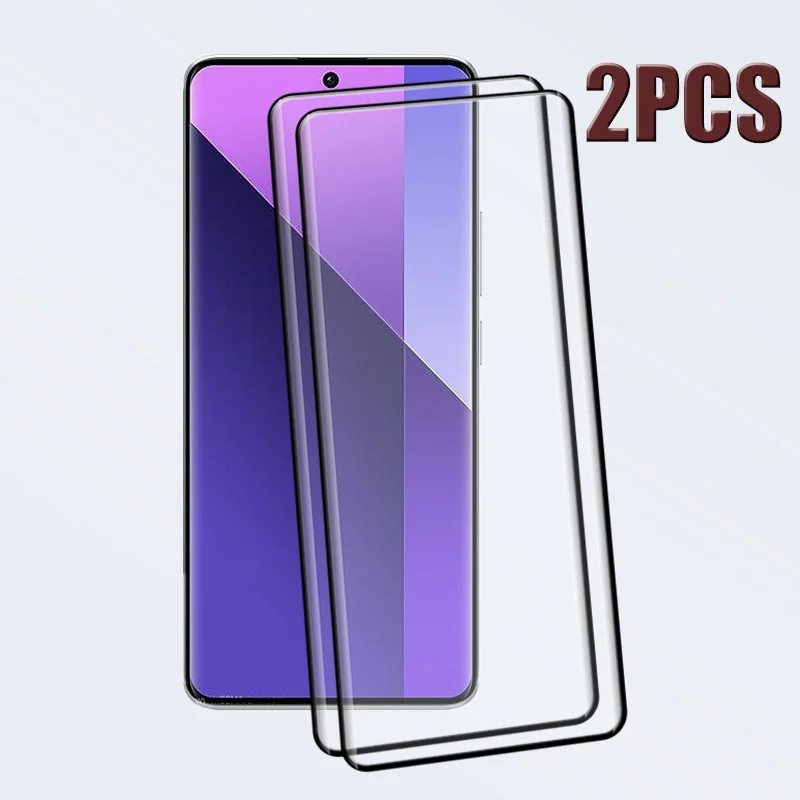 2PCS Tempered Glass For Redmi Note 13 Pro Plus 5G Curved Screen Protector Anti-Scratch Shockproof Film