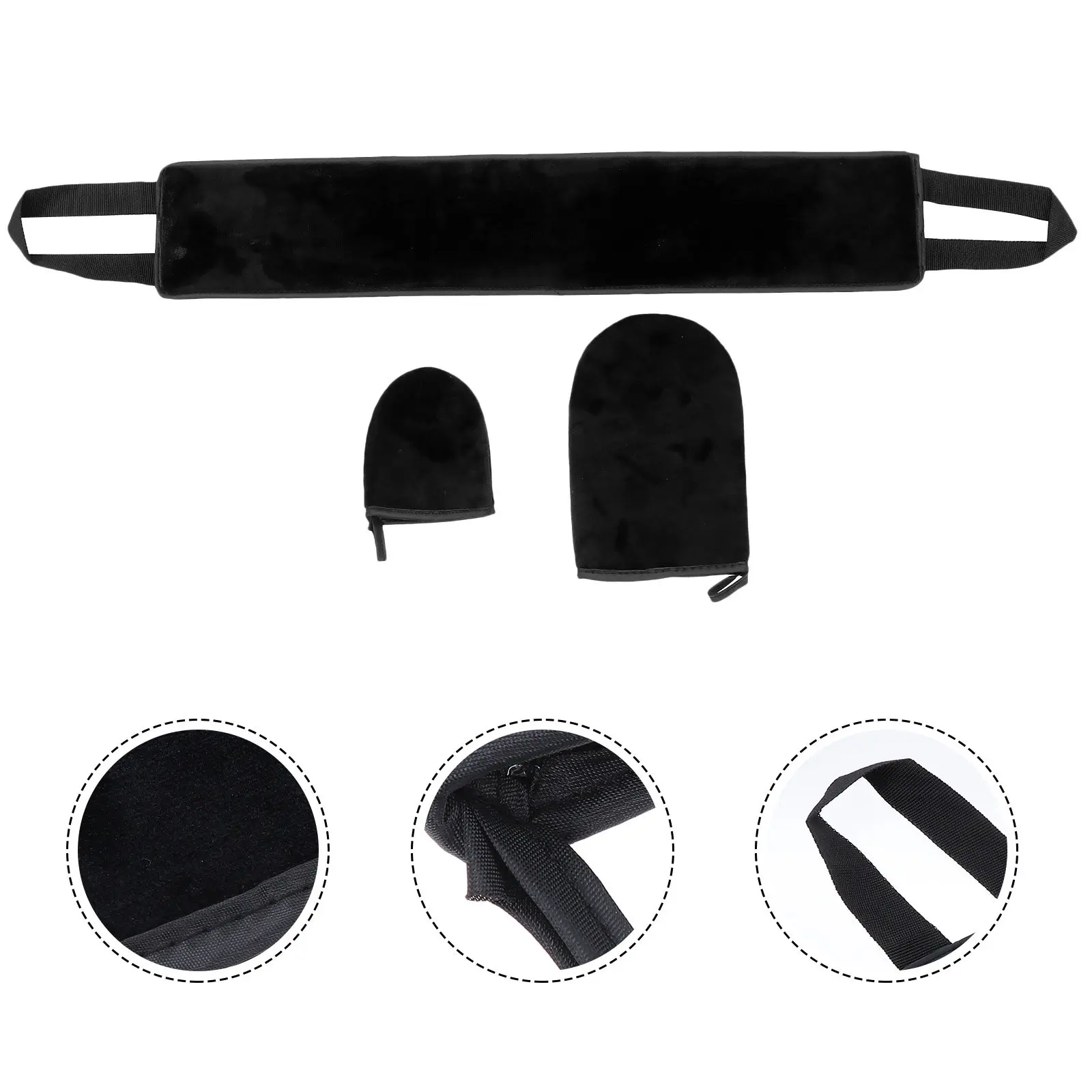 3Pcs Premium Self Tanning Mitt Set Soft Absorbent Non-Slip Tanning Applicator Gloves for Face Back Body Easy DIY Application