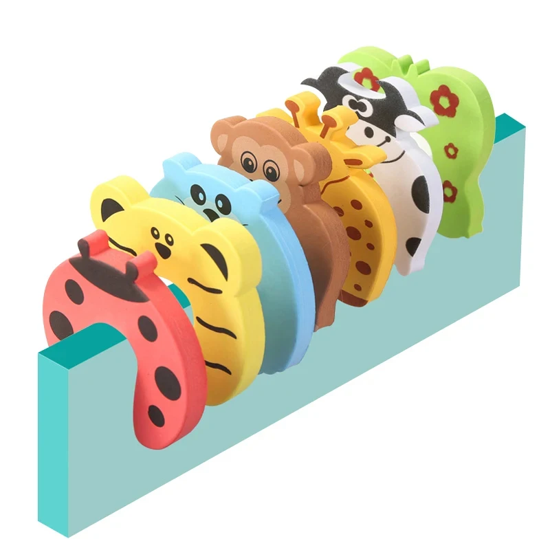 1/3/5PCS Baby Security Protection Door Stopper Furniture Protection Card Animal Finger Protector Baby Care Safety Kids Locks