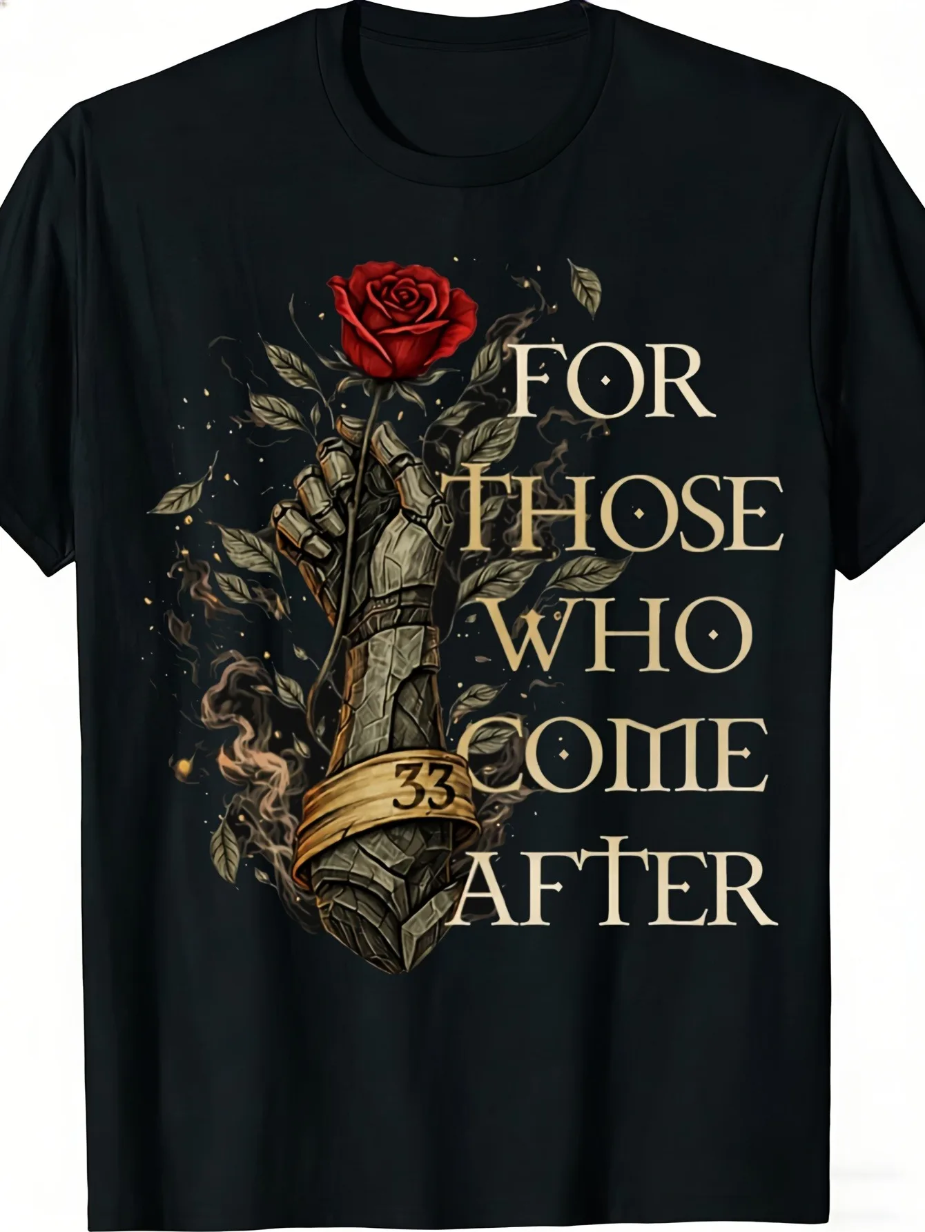 Plus-Size Expedition 33 Clair Obscur Those Who Come After Casual Crew Neck T-Shirt, Classic Fit, Soft And Comfortable, Suitable Casual Wear And Sports, Unisex, Collectible T-Shirt, Plus Size