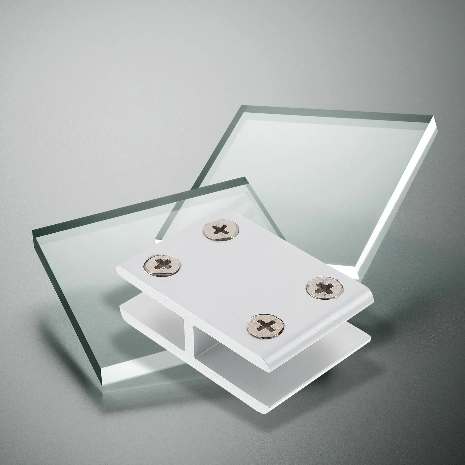 2 قطعة حامل مشابك سبائك الألومنيوم درابزين الزجاج المشبك ل الدرابزين الأثاث كليب قوس بركة الزجاج الجرف بين قوسين بناء #1