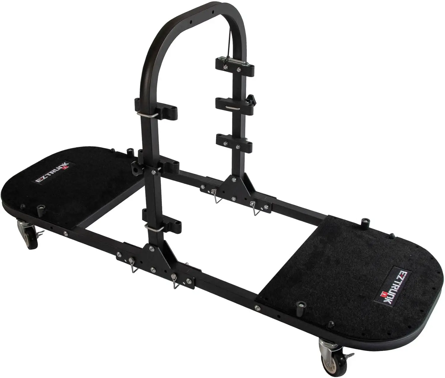 عربة باب دوارة قابلة للطي بـ 4 أبواب من الألومنيوم باللون الأسود EZ4x4، حامل رف باب التخزين يناسب جيب ®   رانجلر JL JLU JK JKU TJ YJ an