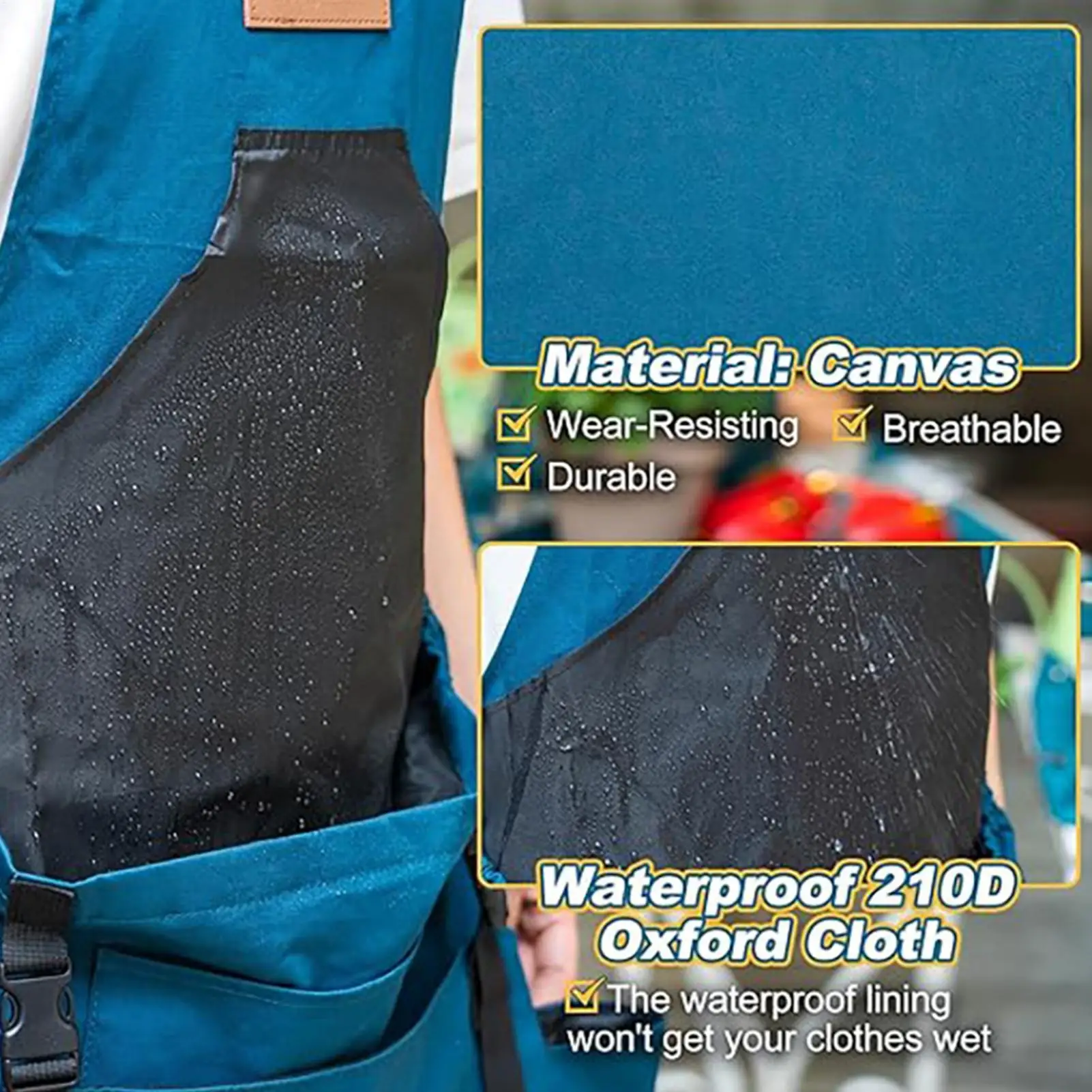 

Садовый фартук водонепроницаемый, регулируемый, с карманами, портативный, для садоводства, огородничества, ухода за газоном и полем