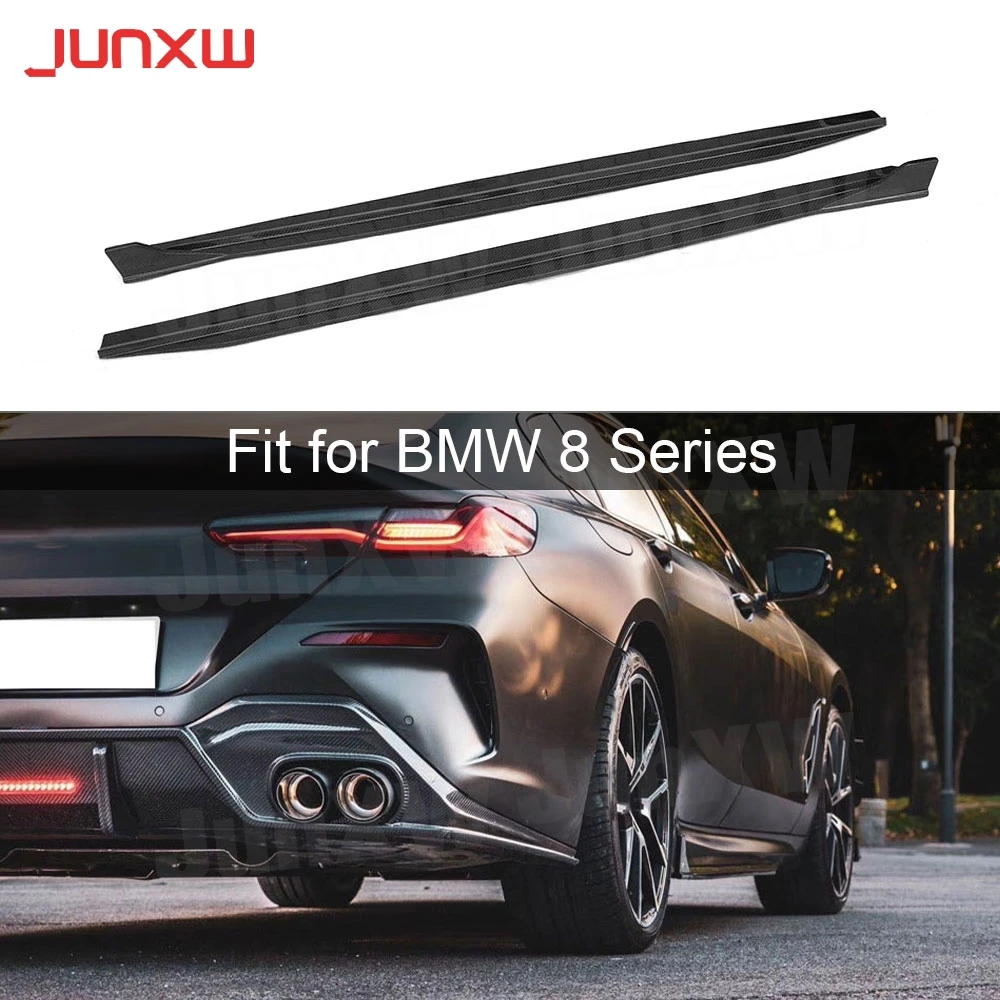 

2Pcs/Set Dry Carbon Fiber Side Skirts Aprons Bumper For BMW 8 Series G14 G15 G16 840i 2019 2020 Car Styling