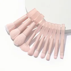 Private Label Makeup Brushes Set Pink Cosmetics Concealer Powder Brush Eyeshadow Makeup Brush Portable Tools Wholesale 10sets