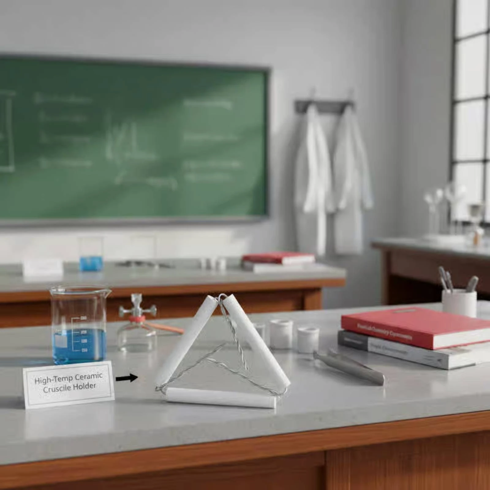 Triangular Crucible Stand High-Temperature Ceramic Crucible Support Laboratory Hardware Heat-Resistant
