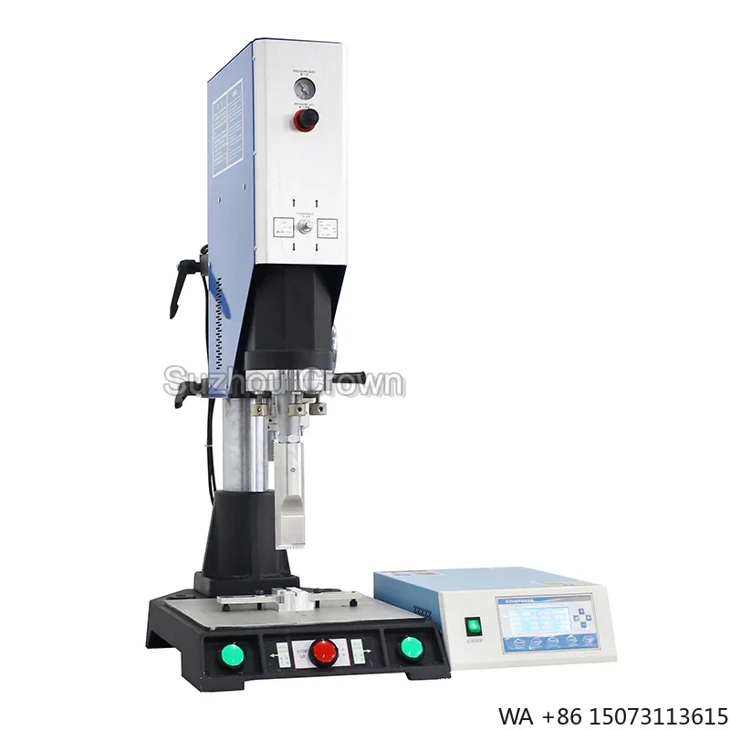 Équipement de soudage plastique semi-automatique à ultrasons pour l'assemblage, le scellement et la fabrication de pièces thermoplastiques