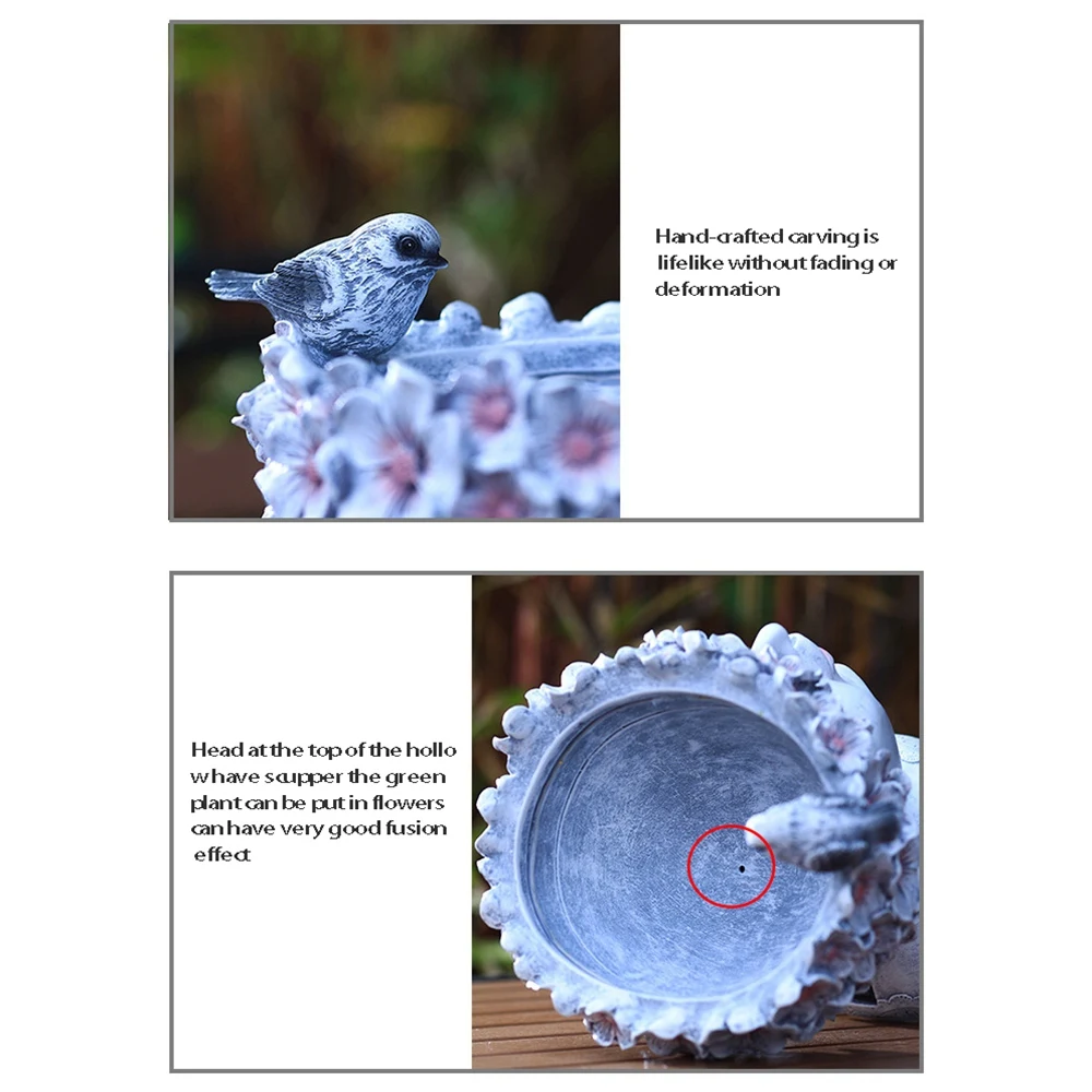 

ABHU Solar Powered Garden Staues,Little Girl Garden Statues Bird Feeder Bath For Outdoor Home Crafts Yard, Porch Decoration