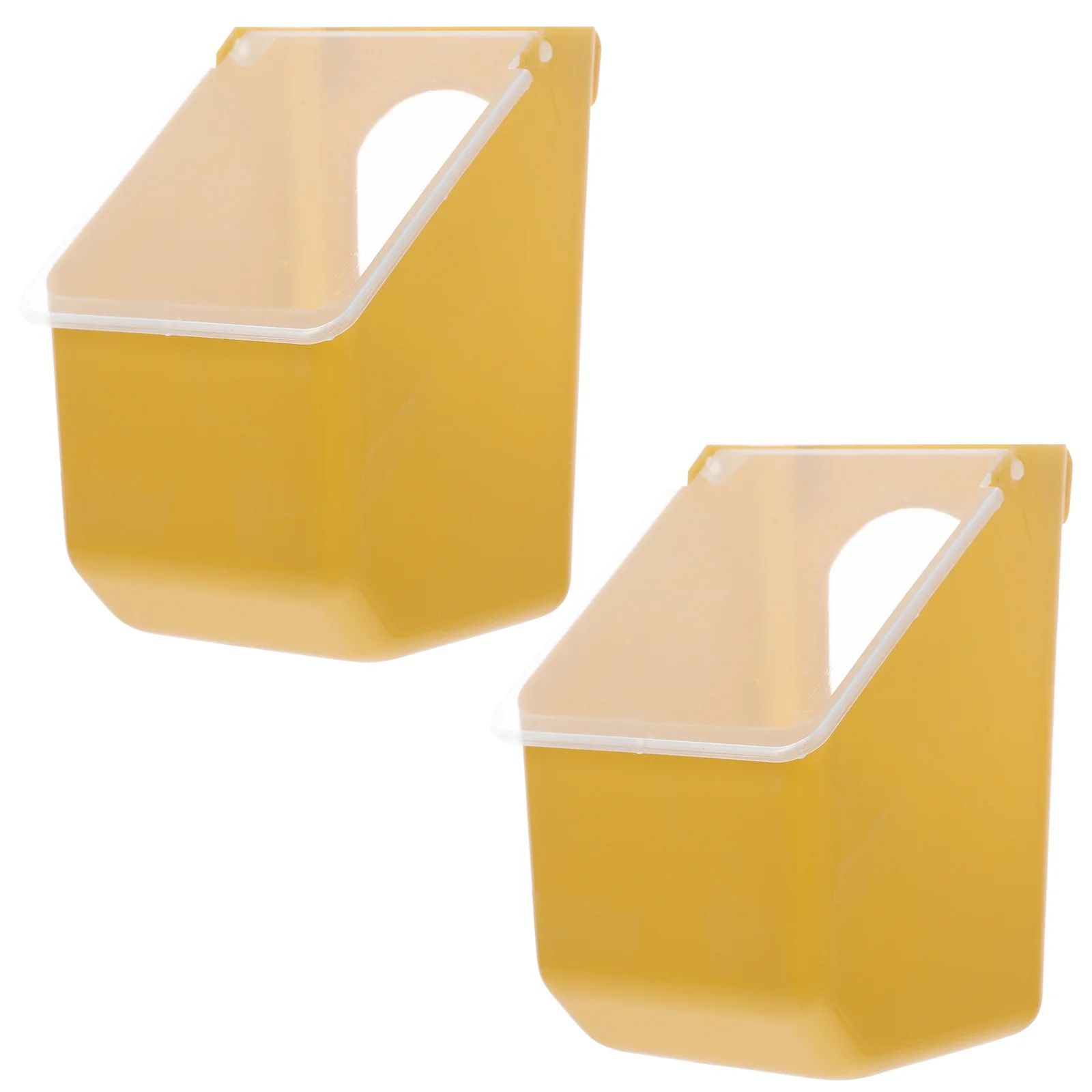 

2Pcs Hanging Bird Feeder for Cage Pigeon Food Dispenser Small Poultry Feeder Parakeet Cage Accessories Pigeon Feed Box