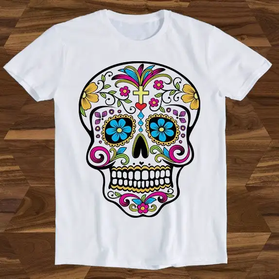 Sugar Skull Calavera Art Mandala Present Style Meme Funny T Shirt T197