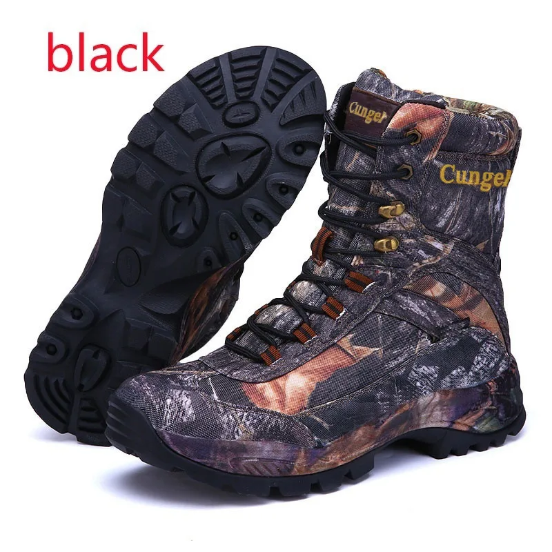 Brand Mens Hiking Boots Versatile Anti-slip Wear-resistant Soft Bottom Combat Boot Outdoor Breathable Commuting Camouflage Boots