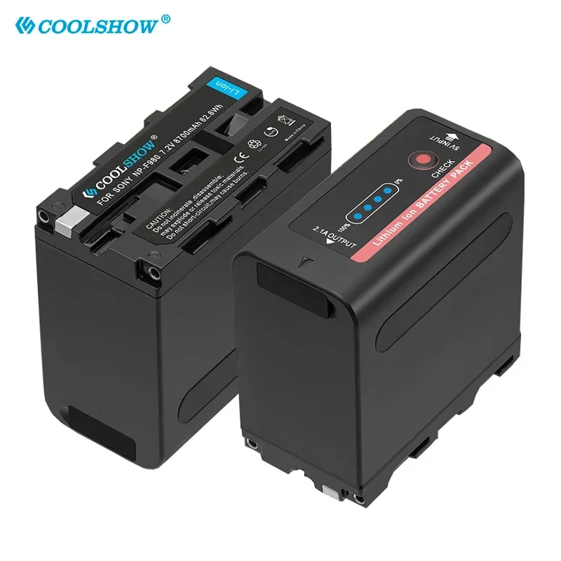 8700mah For Sony NP-F980 Battery /For YONGUO CCD-TRV35 TRV940 CCD-RV100 DCR-TR7 NP-F970 NP F770 F980 Photographic Lamp Batteries