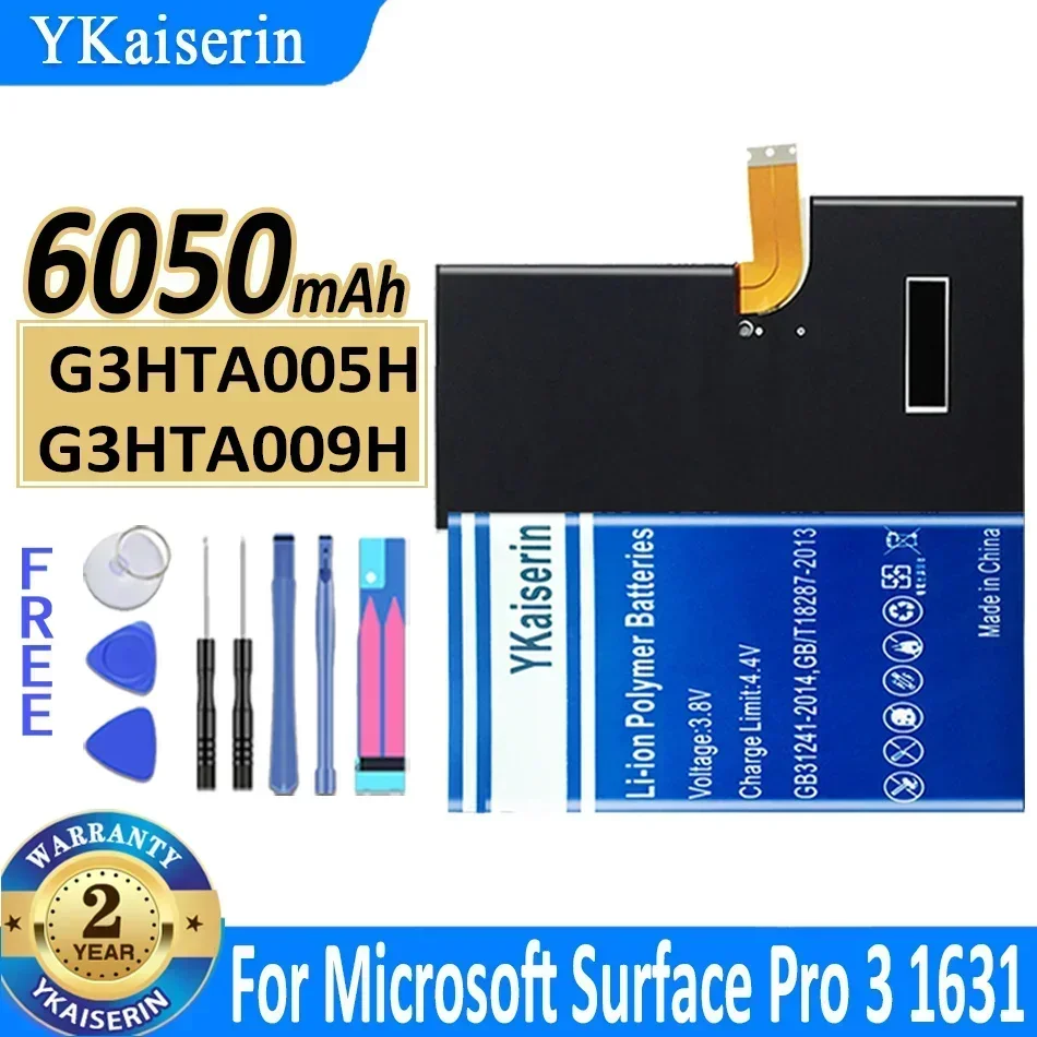 Bateria YKaiserin G3HTA003H G3HTA004H G3HTA005H G3HTA009H para Microsoft Surface Pro 3 1631 1577-9700 Tablet MS 011301 -PLP22T02 16