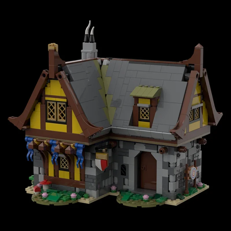 Moc blocos de construção modular vista rua taberna medieval tijolos técnicos diy montagem brinquedos construção para crianças presentes do feriado