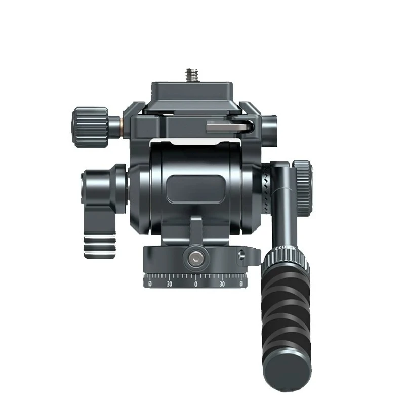 All-metal Aluminum Alloy Hydraulic Damping Panoramic Rotating Gimbal with Handle Tripod Universal Accessories