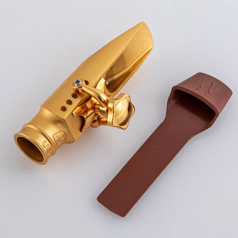 Professional Tenor Soprano Alto Saxophone Metal Mouthpiece Gold Plating Sax Mouth Pieces Accessories Size 5 6 7 8