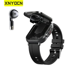 Xnyocn-twsワイヤレススマートウォッチ、Bluetooth互換、ノイズキャンセリングイヤホン、心拍数、NFC、Samsung Galaxy、2 in 1