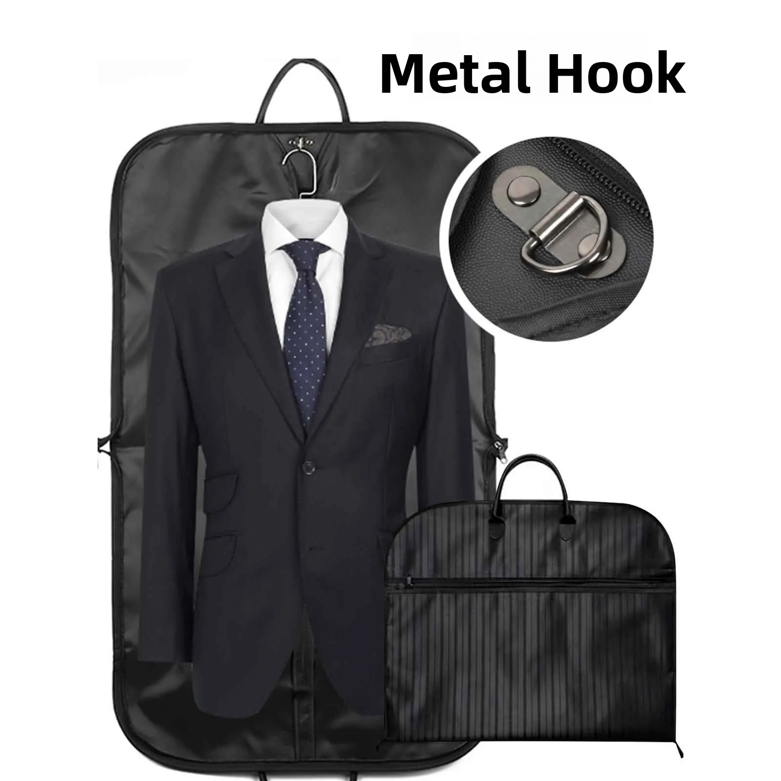 

Oxford Cloth Suit Dust Cover Bag Portable Travel Storage Bag for Business Trip Coat/ Suit Storage Bag Pure Color Dustproof