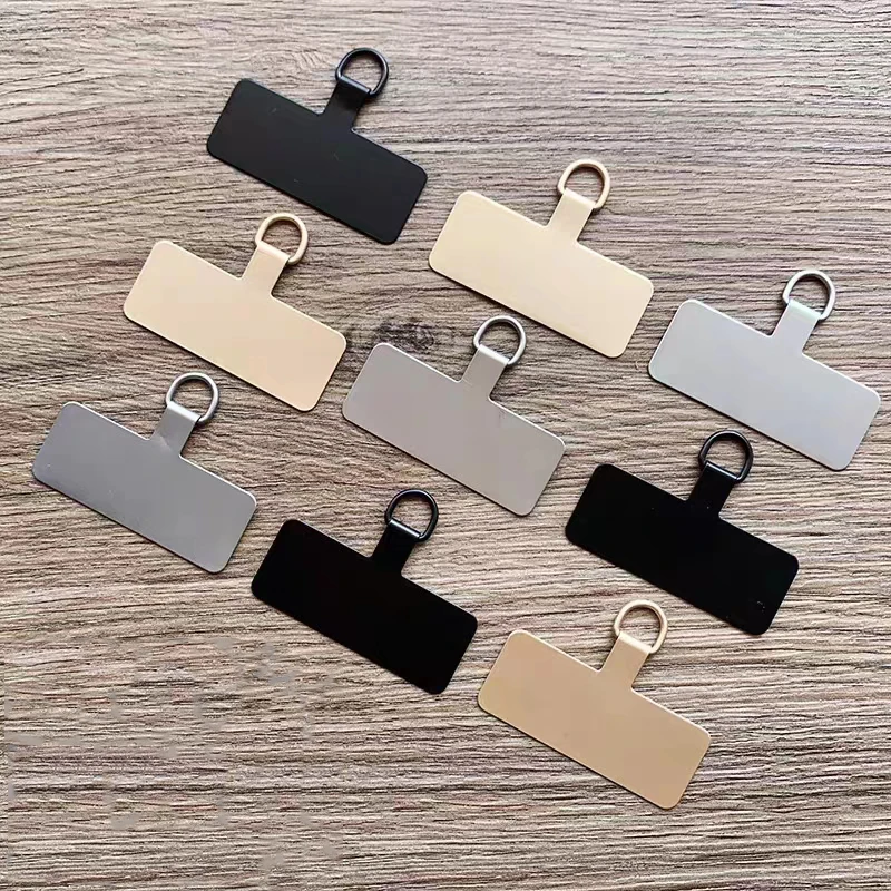 1/4 pcs Universal Metal Phone Lanyard Gasket Patch Durable Ultra Thin Mobile Phone Sling Rope Card Clip Strap Hang Cord Tab