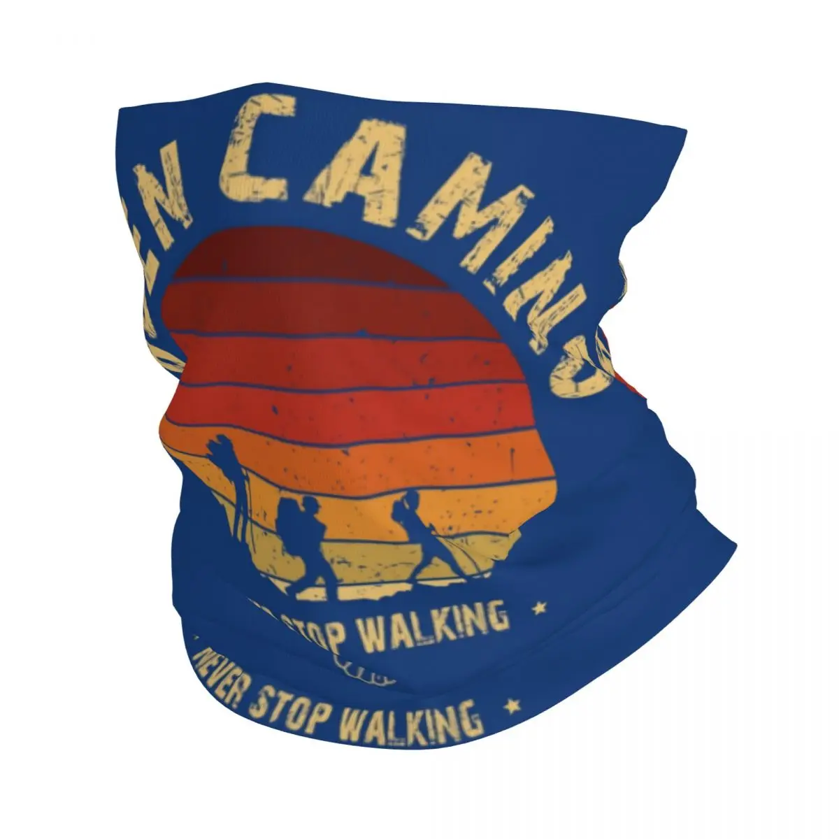 Custom Hiking The Camino De Santiago Vintage Badge Bandana Neck Gaiter for Hiking Camping Women Men Wrap Scarf Balaclava Warmer