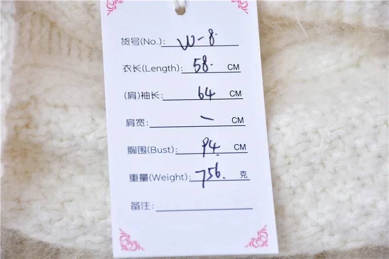 8Mujer Herbst Winter Kleidung Haarigen Nerz Pelz V-ausschnitt Angora Kaninchen Haar Gestrickte Lose Strickjacken Pullover Jacke Mantel Pull Top