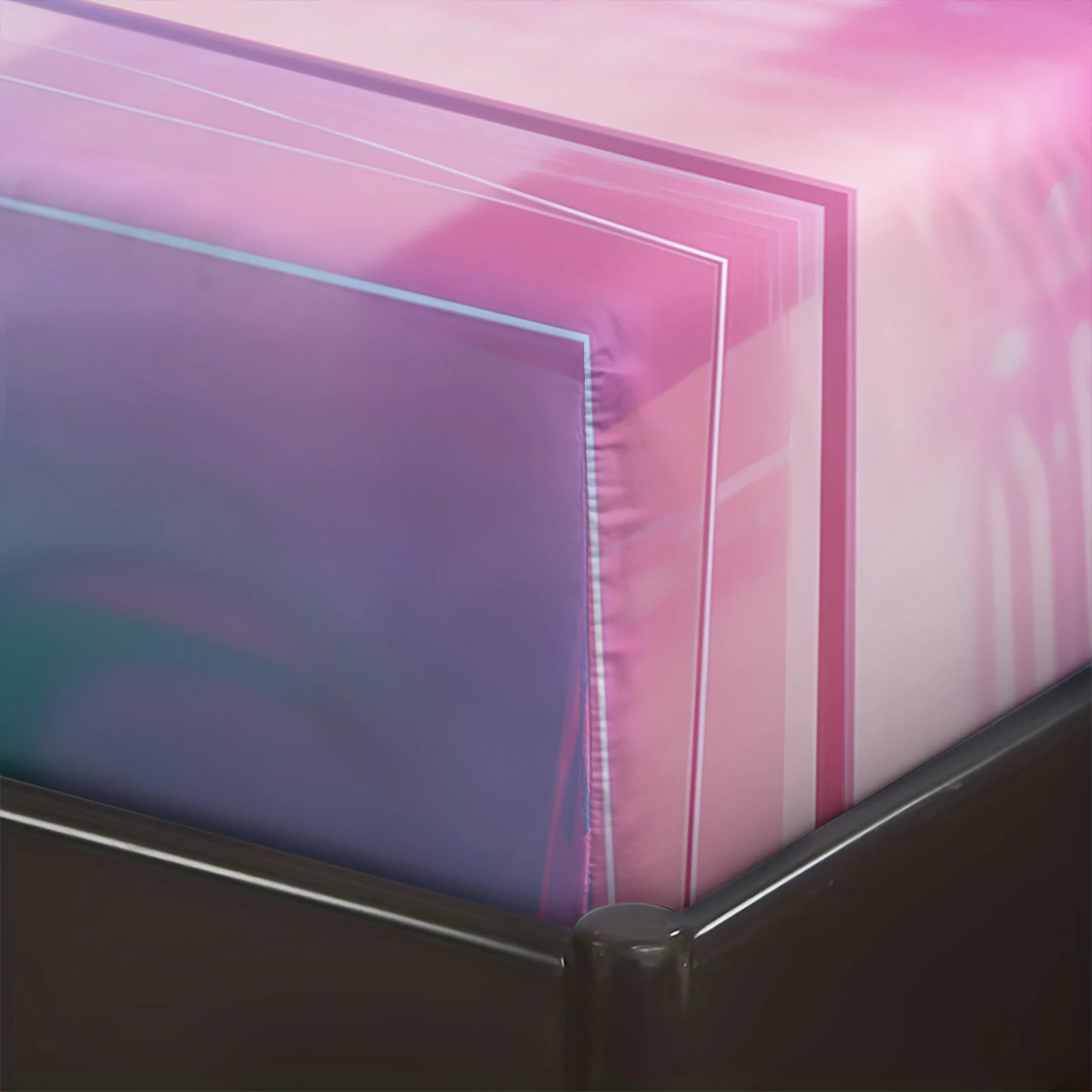 Hatsune Miku Futuristischer Tech-Anzug Spannbettlaken-Set Anime Sci-Fi Bettbezug mit Kissenbezügen Tiefe Taschen Fan-Zimmer-Deko Geschenk – Detail 5